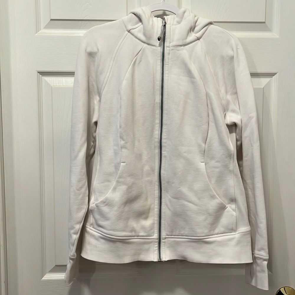 Lululemon women’s 12 white zip up